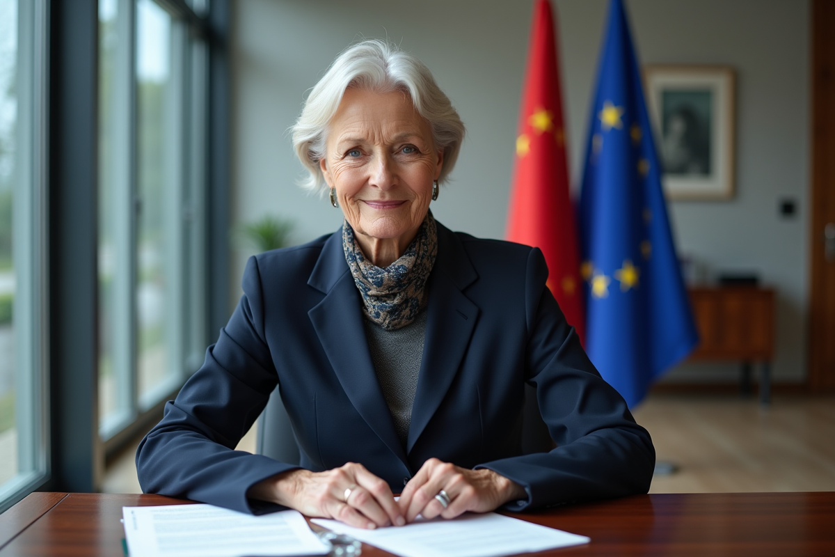 Femme d'affaires dans un bureau européen moderne