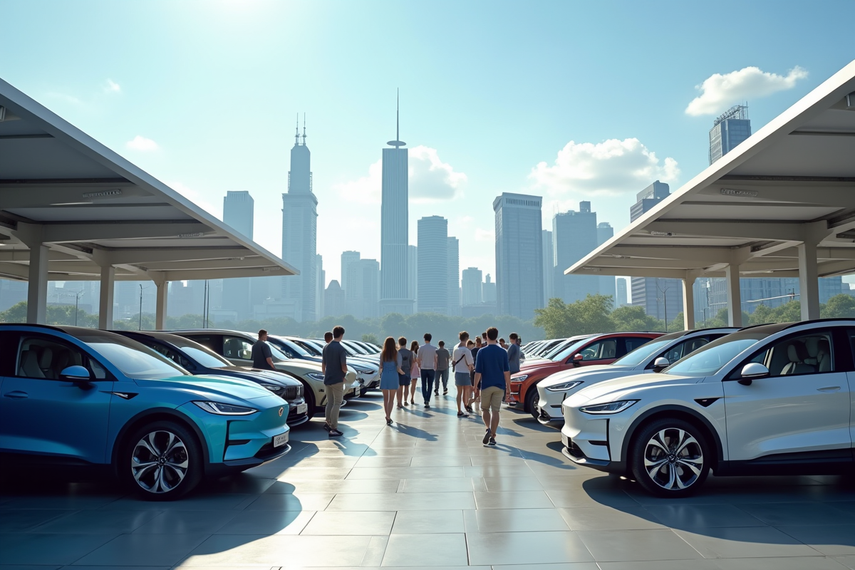 Marché urbain de voitures électriques et hybrides en 2025