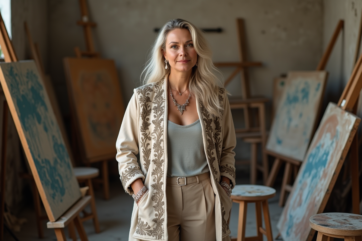 Personne nonbinaire dans un studio d